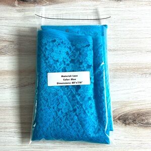 Fabric by the Yard Remnant Malibu Blue Rachelle Lace